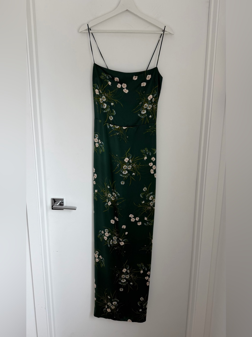 Reformation Frankie Silk Maxi Dress in Buena Green Floral - Picture 6 of 12